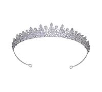 FASNAHOK 5A CZ Tiaras da sposa per sposa Full Cubic Zirconia Piccoli diademi e corone per le donne dolce 16 corona principessa compleanno accessori per capelli argento