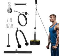 FASPUP Carrucola Puleggia Palestra, LAT Machine Carrucola Pulley Casa Accessori per la Palestra Macchina Multifunzione per Curl Bicipiti, Estensioni Tricipiti, Allenamento in Gym