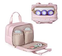 Fasrom Borsa per tiralatte indossabile con borsa termica compatibile con i tiralatte Elvie Hands-Free Pump in Style, custodia portatile per il trasporto del tiralatte per le mamme lavoratrici,Rosa