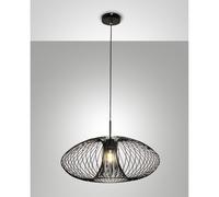 Fassa Sospensione Nera una luce in metallo regolabile per interni moderni