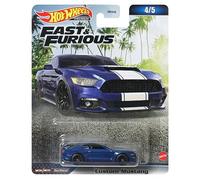 FAST AND FURIOUS Die Cast Modellino Auto CUSTOM MUSTANG Scala 1:64 - lunghezza 7cm - Blu