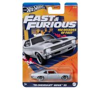FAST AND FURIOUS Modello Auto 70 Chevrolet Nova SS Decades - Die Cast 1:64 7cm - HRW42