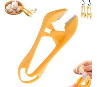 Fast And Portable Garlic Peeler, 2026 New Garlic Peeling Tool, Stainless Steel Garlics Peeler Tweezer Tool, Hole Manual Peeling Skin Remover Clips, Kitchen Gadget (1PC)