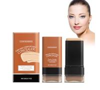 Fast Base Stick Foundation With Brush, Matte Fondotinta With Coverage Power, Easy to Apply (Ivory White) - Thin and Comfortable Concealer