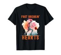 Fast Breaking Hearts Hoops Baller Basket Detto Maglietta