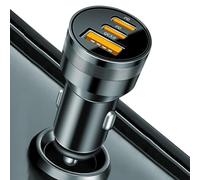 Fast Car Charger, Type-C Car Charger, Multifunctional Phone Charger, Super Fast Car Charger Adapter, Quick Charge Car Charger, Sturdy Material, Heat Dissipation Experience For Smartphone, Tablet