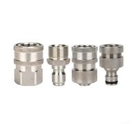 Fast Connect - Connettore per tubo flessibile in acciaio inox con filettatura maschio femmina 3/4, confezione da 4