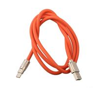 Fast Csharging USB Csable 120W 6A Tipo C a USB Csable per Xiaomi Per Huawei For - SiliCsone Lasting Fast Csharging Csord, arancione (1M)