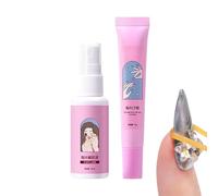 Fast Dry Nail Adhesive, False Nail Gel Set, Long Lasting Sticky Gel with Brush Applicator, Toenail Glue Kit, Nails Repair Solution with Smooth Style, Pedicure Accessory for Girlfriend Mother