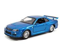 Fast e Furious Diecast Model 1/32 2002 Nissan Skyline GTR R34 *blue* Jada Toys