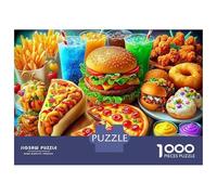 Fast Food Feast 1000 Pezzi Puzzle Classico - Cartone Resistente Puzzle Di Rilassamento Per Amanti Dei Puzzle Famigliari & Regalo Di Compleanno Perfetto 70x50cm/1000pcs