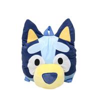 Fast Forward Bluey Head Shaped Plush Backpack 10 x13 Small Blue