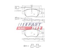 FAST FT29112 Kit pastiglie freno, Freno a disco per CITROËN,FIAT,PEUGEOT