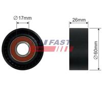 FAST FT44565 Rullo tenditore, Cinghia Poly-V per CITROËN,FIAT,PEUGEOT