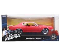 Jada- Chevrolet Doms Chevelle SS-Fast And Furious-Échelle 1/24-Rougeminiature Veicolo Auto da Collezione in Miniatura, Colore Rosso, 97193