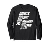 Fast & Furious 25th Anniversary Franchise Logo Stack Maglia a Manica