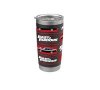 Fast & Furious 25th Anniversary Muscle Car All Over Print Bicchiere termico in acciaio inox doppia parete