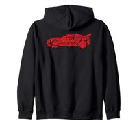 Fast & Furious 25th Anniversary Red Legacy Logo Car Felpa con Cappuccio