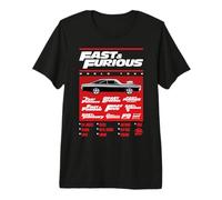 Fast & Furious 25th Anniversary World Tour Muscle Car Maglietta Premium