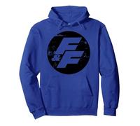 Fast & Furious Distressed Circle Logo Felpa con Cappuccio, Unisex per Adulti, Blu Reale, M