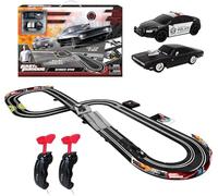 Fast & Furious Ultimate Speed Electric Racetrack Slot Car Set, 2 x 1:43 Replica Cars, Eight Figure Track 4,4 m/14,5 FT Racetrack Race Set per bambini, Età 3+