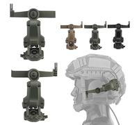 Fast Helmet ARC Rail Adapter COMTAC3 Tactical Pickup Headset Sospensione Cuffie Staffa Multi-Angolo Rotazione per OPS CoreARC & Team Wendy Rail, Supporto Paraorecchie da caccia (verde)