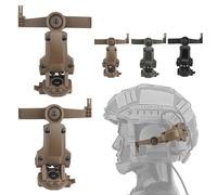 Fast Helmet ARC Rail Adapter COMTAC3 Tactical Pickup Headset Sospensione Cuffie Staffa Multi-Angolo di Rotazione per OPS CoreARC & Team Wendy Rail, Caccia Paraorecchie Supporto (Tan)