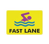 Fast Lane Cartello di Sicurezza, Segnale Esterno, 30,5 x 20,3 cm, Cartello Per Casa, Affari, Avviso Viale
