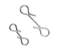 Fast Link - 30 connettori a cambio rapido, in acciaio inox, per esche da mare, 10 mm (15 mm)