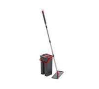 Fast Mop Set Secchio Scopa Lavapavimenti e 2 Moci 4L