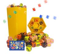 Fast Paced Dice Game, Multiplayer Desk Toy, 1,97 x 1,97 x 3,94 pollici Strategic Interactive Challenge, Compact Travel Friendly Design, Easy Setup Gameplay, Perfect for Parties, Camping, Classroom Fun