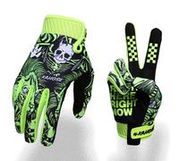 Fast passion Skeleton-Paw - Guanti da moto per uomo e donna, guanti da ciclismo traspiranti, per ATV, MTB, motocross (verde 02, M)