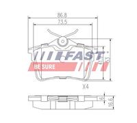 FAST Pastiglie Freni Posteriori per Citroën Berlingo B9 1.6 HDI 90 FT29515