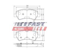 FAST Pastiglie Freni Posteriori per Ford Transit Custom V362 Scatola Fy Fz