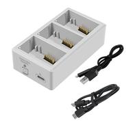 Fast Speed 3 Slot Charging Manager per batteria con protezioni da sovraccarico e custodia portatile per il trasporto della batteria