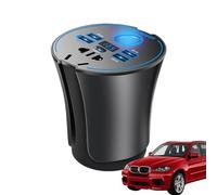 Fast USB Car Charger Inverter - 12 V/24 V to 220 V Type-C Power Adapter, Quick Charging Car Socket for Phones, Laptops, Tablets, Travel, Road Trips, Camping and Vehicle Electronics