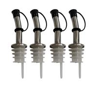 FAST WORLD SHOPPING ® 4 Dispenser Dosatori per Bottiglia, Beccucci Mescitori, Tappi Salvagoccia Richiudibili - Versatori Olio, Aceto, Vini e Liquori, Evitano Gocce e Sprechi, Prevengono l'Ossidazione