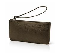 FAST WORLD SHOPPING - Pochette Uomo in Vera Pelle, Pochette Donna a Mano e con Manico da Polso, Borsello Unisex Pratico ed Elegante Made in Italy (Marrone)