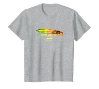 Fast X Lean Mean Lights all Green Lamborghini Gradient Maglietta, Bambini, Grigio Melange, 2 Anni