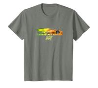 Fast X Lean Mean Lights all Green Lamborghini Gradient Maglietta, Bambini, Verde Militare mélange, 3 Anni