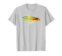 Fast X Lean Mean Lights all Green Lamborghini Gradient Maglietta, Uomo, Argento, XL