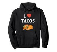 Fastfood taco Minimalist Food semplice i love Tacos Felpa con Cappuccio