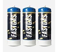 FASTGAS bombola monouso da 1250gr di protossido di azoto N20 - equivale a 167 cartucce di Panna - bombola 100% riciclabile in Acciaio Inossidabile di Alta qualità (3 Pezzo).