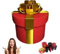 Fastidiosa scatola regalo con viti annidate,scherzo per contanti e sorprese,scatola puzzle riutilizzabile per soldi con divertimento avvitato multistrato per compleanno,Natale,giochi di società,Red