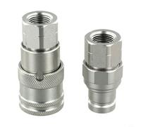 Fastigeaty per giunti idraulici BSP Connettori a sgancio rapido Nessuna fuoriuscita Set di giunti fluidi ad alta pressione in acciaio zincato conforme ISO 16028 (NPT 3-8")