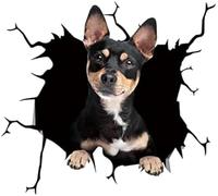 FASTLATE Adesivi per Finestre Posteriori Auto Adesivi per Finestre Rotte 3D Electrostatic Simulation French Bulldog Auto Adesivi 2pc