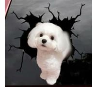 FASTLATE Adesivi per Finestre Posteriori Automatici Adesivi per Finestre Rotte 3D Electrostatic Simulation French Bulldog Auto Adesivi per Auto