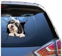 FASTLATE Havanese Dog Car Stickers Havanese Decals Funny Jokes Vynl Garage Sticker for Animal Cute Cooler Windows Sticers
