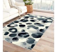 FASTLATE Tappeto dal design semplice, con retro in gomma spessa, non perde pelo, per soggiorno, sala da pranzo, animali domestici (Ash), 90 x 120 cm, cenere, 60 x 90 cm