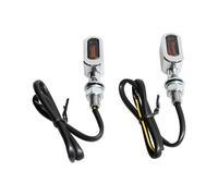 Fastline LED Indicator Cromo, Vetro Tinto, Per Harley-Davidson Con Marchio E